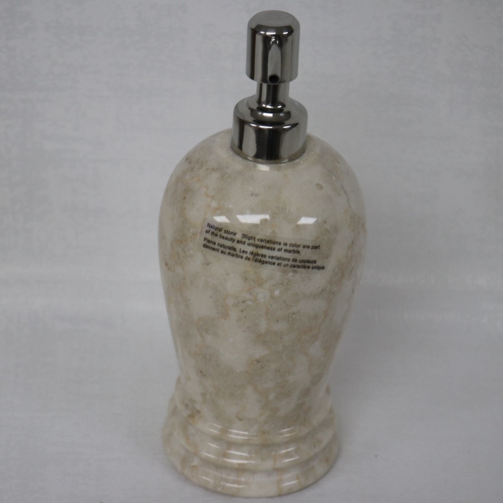 GENUINE MARBLE ALADDIN COLLECTION BATHROOM SOAP LOTION DISPENSER - CHAMPAGNE #A